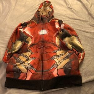 Hot topics Marvel Ironman full zip up Hoodie.                Unisex Size:Small